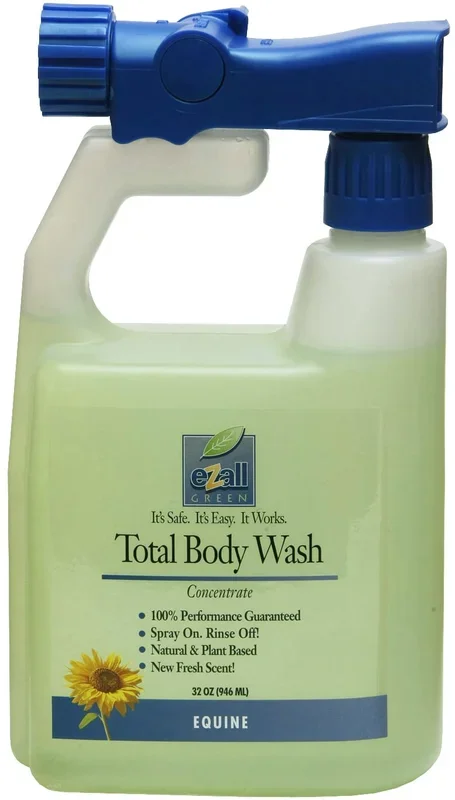 eZall Original Formula Total Body Wash & Shampoo for Equine & Livestock – Concentrate, Unscented