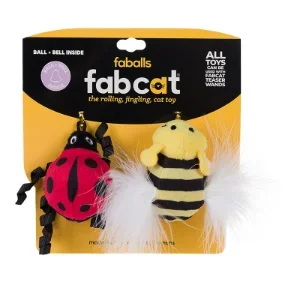 FABCAT CAT FABALL LADYBUG + BEE 2 PACK