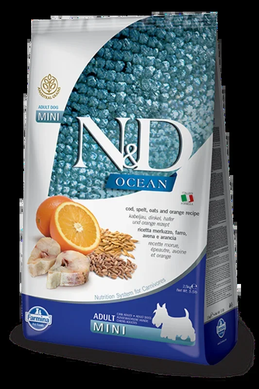 Farmina N&D Low Grain Mini Adult Codfish & Orange Dog Food
