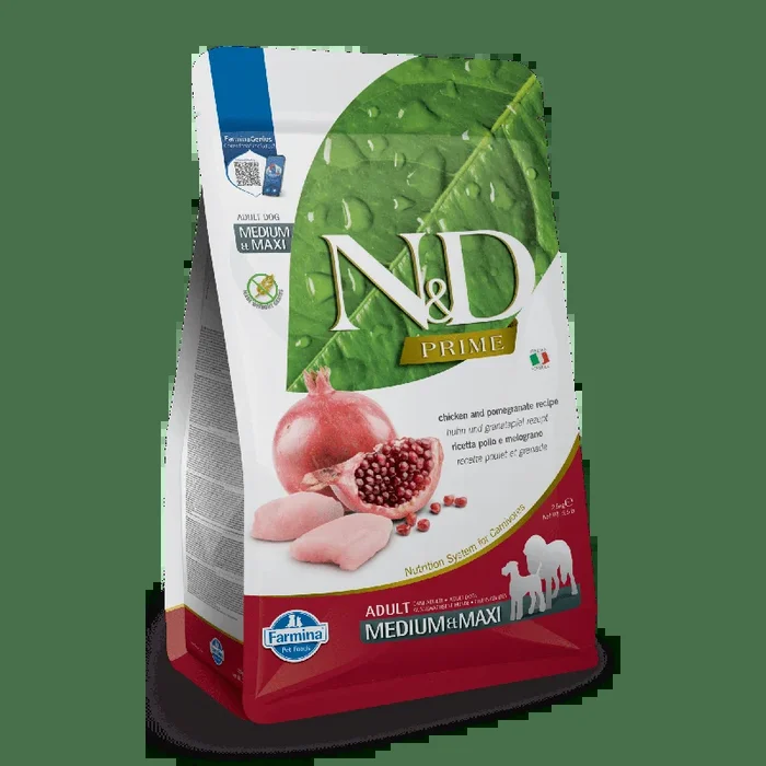 Farmina N&D Prime Grain Free Chicken & Pomegranate Medium & Maxi Adult Dry Dog Food