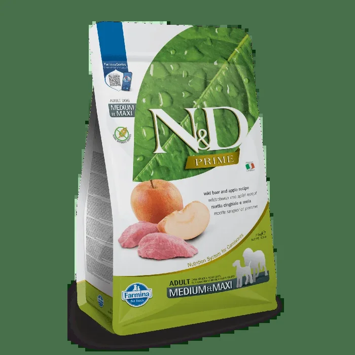 Farmina N&D Prime Grain Free Wild Boar & Apple Medium & Maxi Adult Dry Dog Food