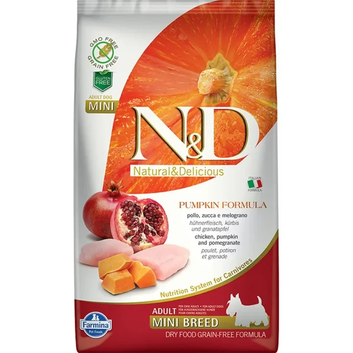 Farmina N&D Pumpkin Chicken & Pomegranate Adult Mini Dry Dog Food
