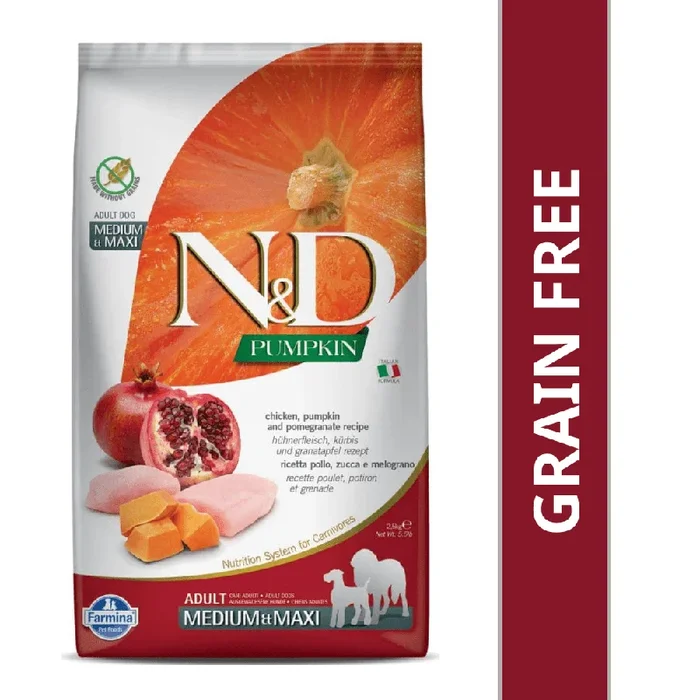 Farmina N&D Pumpkin Chicken & Pomegranate Grain Free Adult Maxi Medium Dog Dry Food