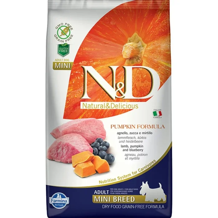 Farmina N&D Pumpkin Lamb & Blueberry Adult Mini Dry Dog Food
