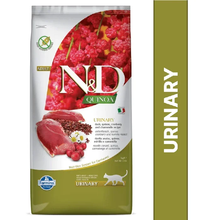 Farmina N&D Quinoa Duck Cranberry & Chamomile Grain Free Urinary Adult Cat Dry Food