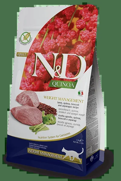 Farmina N&D Quinoa Functional Feline Weight Management Lamb Formula Dry Cat Food