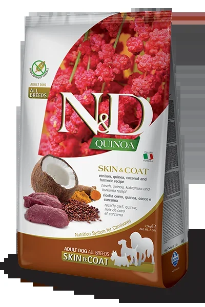 Farmina N&D Quinoa Skin & Coat Venison Adult Dog Food