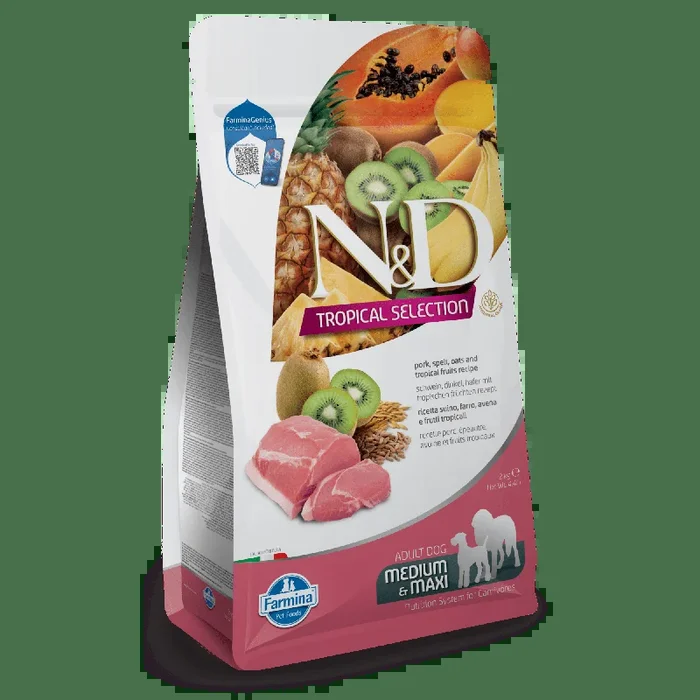 Farmina N&D Tropical Selection Pork, Spelt, Oats & Tropical Fruits Medium & Maxi Adult Dry Dog Food