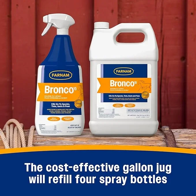 Farnam Bronco Equine Fly Spray Plus Citronella Scent 32oz