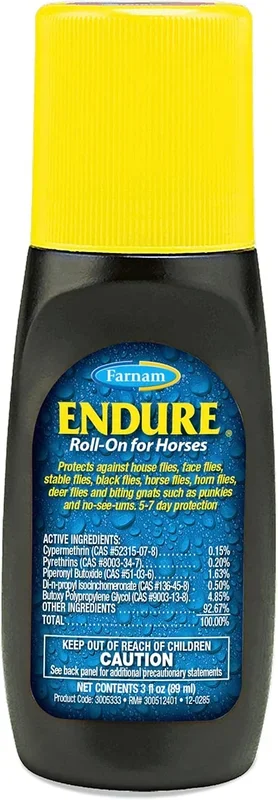 Farnam Endure Roll-On Fly Repellent for Horses – 3 oz