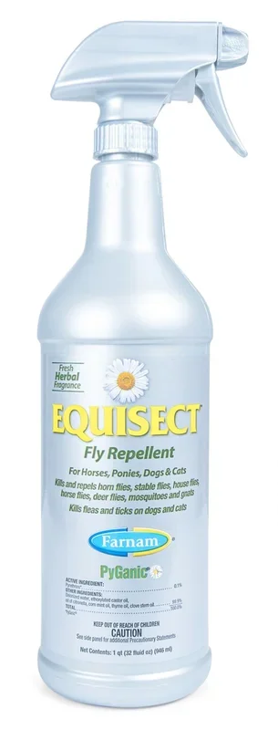 Farnam Equisect Water-Based Botanical Fly Repellent with Herbal Scent for Horses, Dogs and Cats