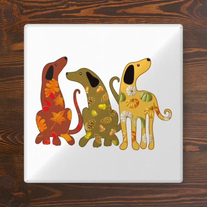 Festive Fall Dogs Pillow