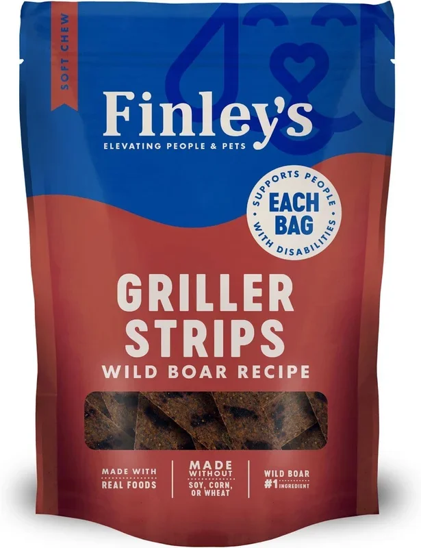Finley’s Barkery Griller Strips Wild Boar Recipe Dog Treats