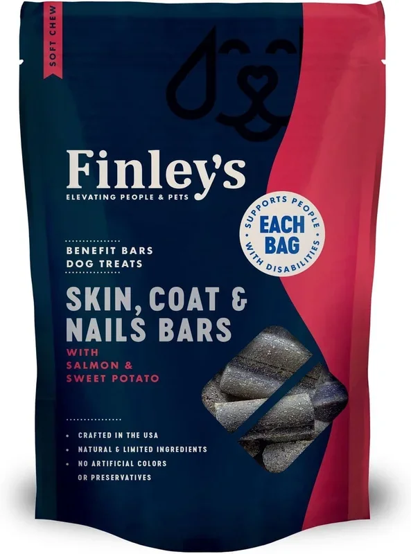 Finley’s Barkery Skin, Coat & Nails Benefit Bars Dog Treats