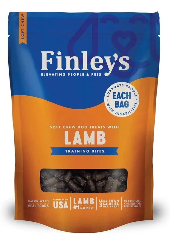 Finley’s Dog Treat Lamb Training Bites Treats for Dogs Made in USA | All-Natural Protein Wheat Free Dog Treats | Healthy Dog Treat Bags (16 oz)