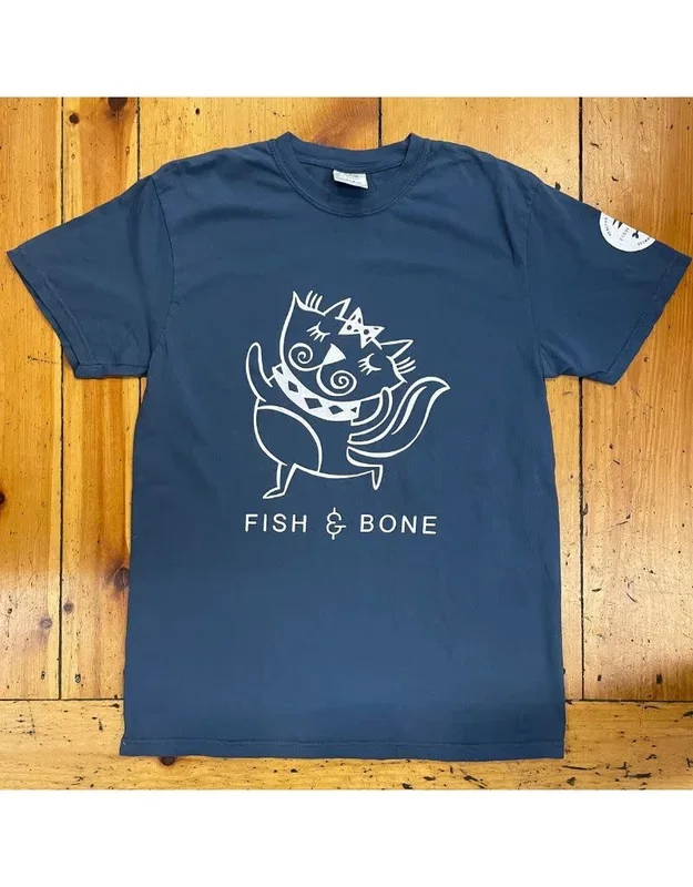 FISH & BONE Short Sleeve CAT Shirt Midnight