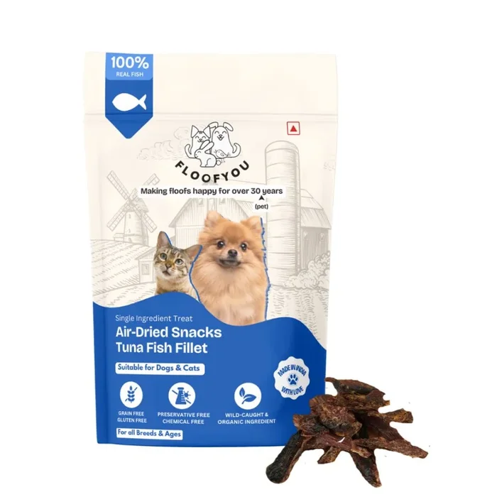 FloofYou Air Dried Tuna Fish Fillet Dogs & Cats Treat