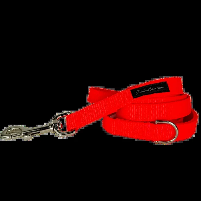 Fluorescent Orange Nylon Webbing 6ft Dog Leash – 810
