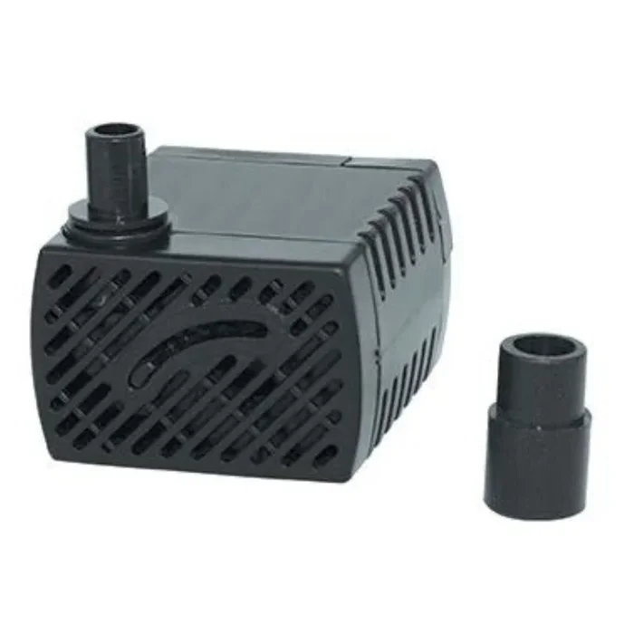 Fountain Pump Adjustable Flow-1/4″ & 1/2″ Barb Fittings 70gph