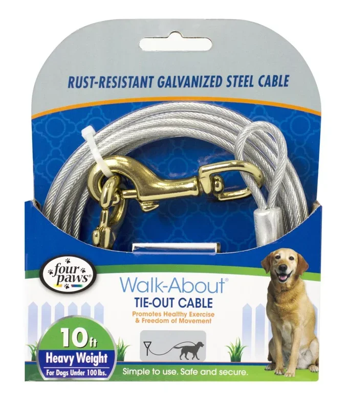 Four Paws® Walk-About® Tie-Out Cable – Heavy Weight