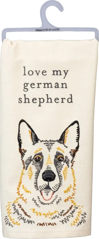 Fresh Linen by Cathy Heck Dish Towel, German Shepherd