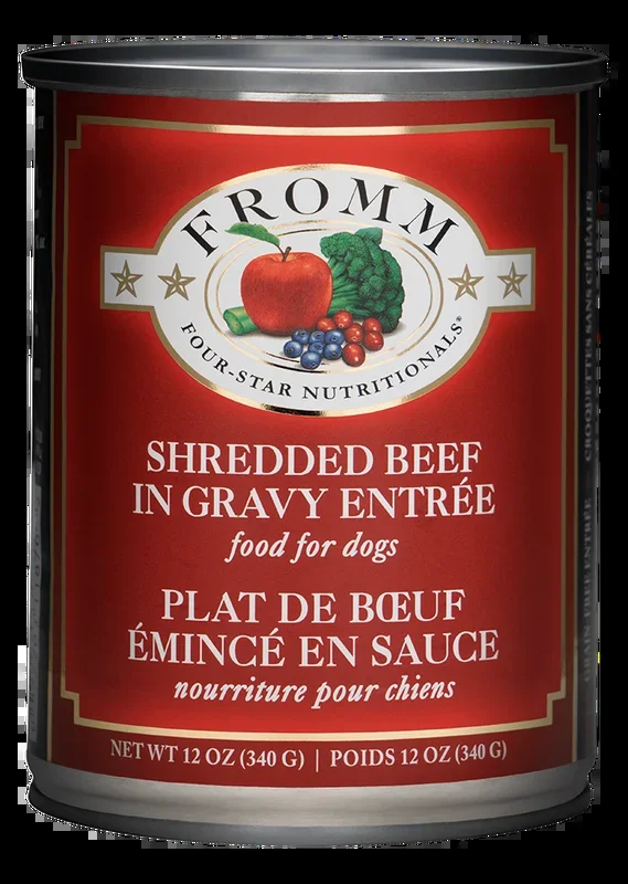 Fromm 4 Star Canned Dog Food-Shredded Beef : 12 oz