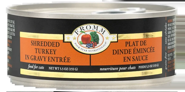 Fromm Four-Star Shredded Turkey in Gravy Entrée Cat Food