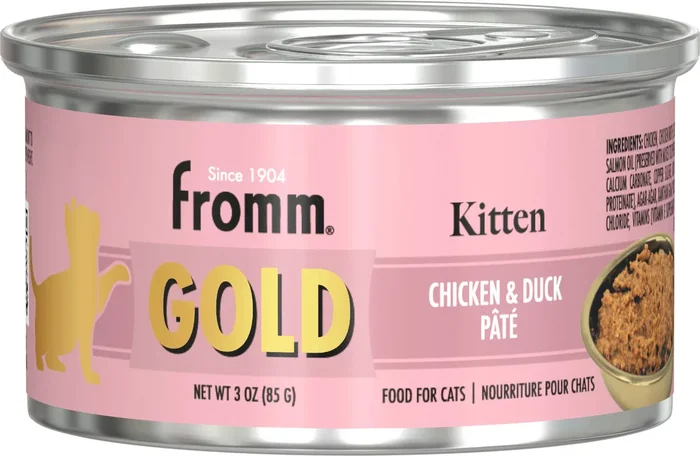 Fromm Gold Chicken & Duck Recipe Pate Canned Kitten Food