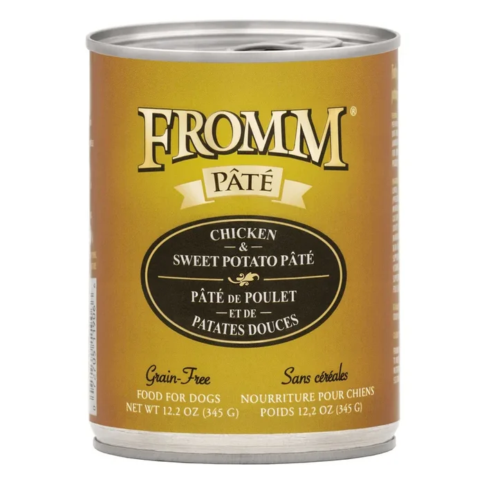 Fromm Pâté Wet Dog Food – Chicken & Sweet Potato – 12.2oz Can