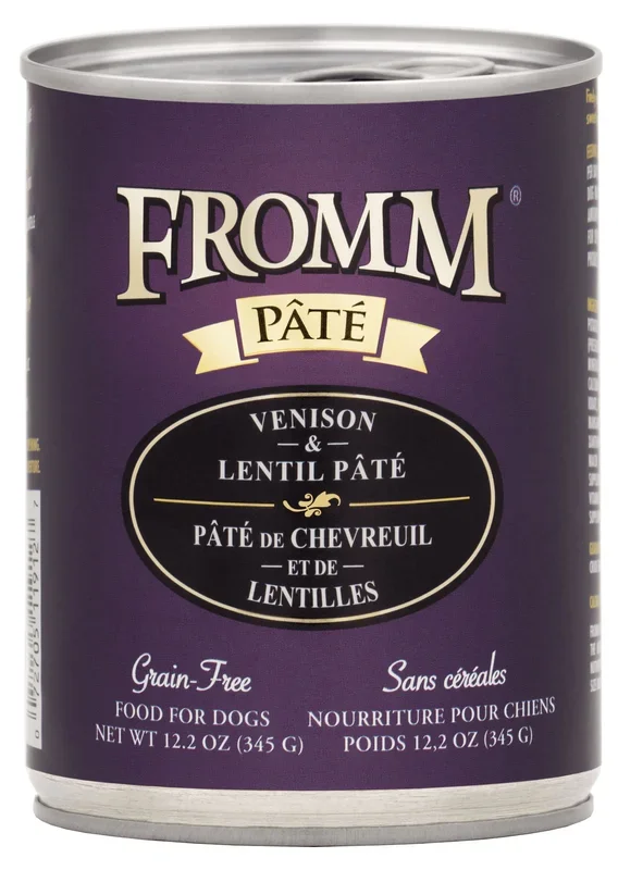 Fromm Venison & Lentil Pâté, Wet Dog Food, 12.2-oz Case of 12