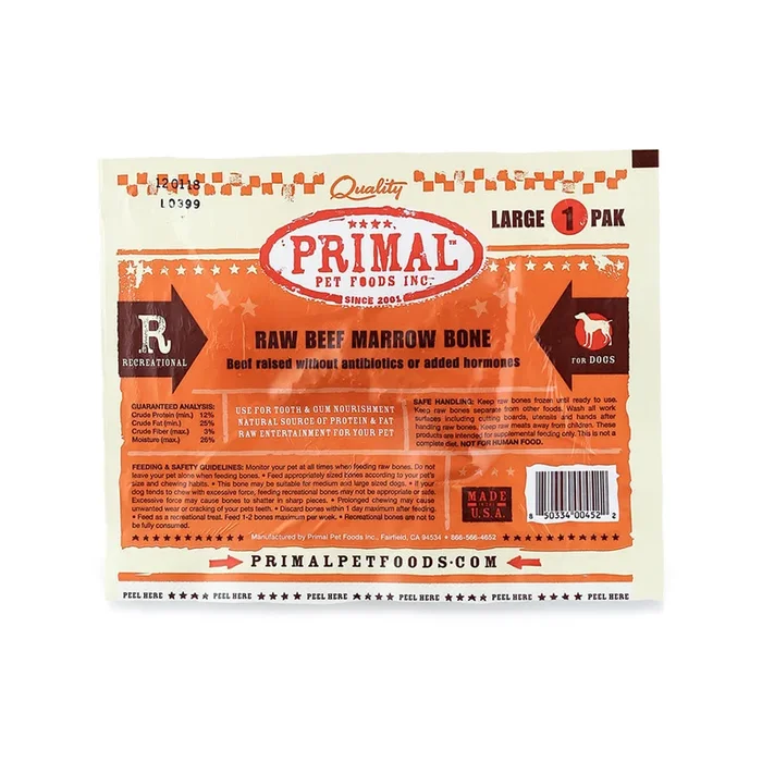 Frozen Raw Beef Marrow 4″ Bone