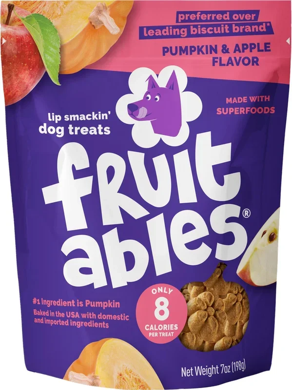 Fruitables Dog Treats Pumpkin & Apple 7oz