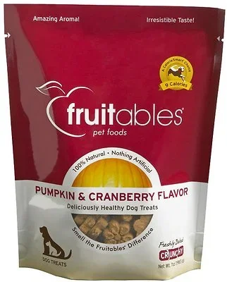 Fruitables Pumpkin & Cranberry Flavor Crunchy Dog Treats