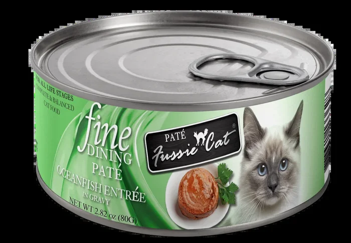 Fussie Cat Fine Dining – Pate – Oceanfish Entree in gravy Canned Cat Food