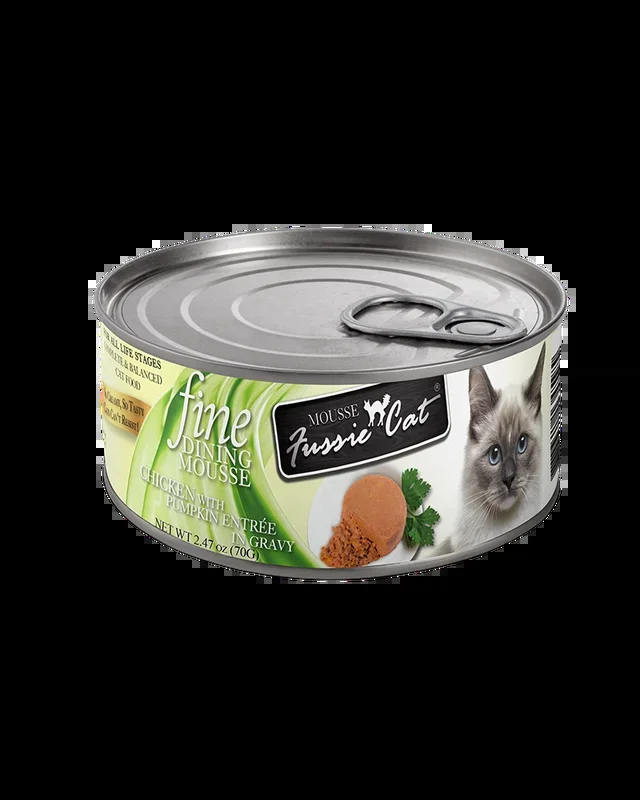 Fussie Cat Fine Dining Mousse Chicken with Pumpkin Wet Cat Food 2.8oz