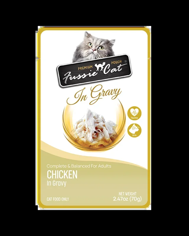 Fussie Cat Pouch Chicken in Gravy Wet Cat Food 2.47oz