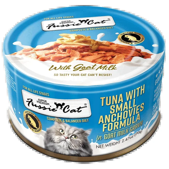 Fussie Cat Tuna with Small Anchovies Formula in Goat Milk Gravy