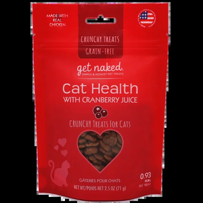 Get Naked Cat Health with Cranberry Juice Crunchy Treats