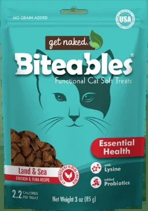 Get Naked® Biteables® Essential Health Functional Cat Soft Treats Land & Sea Flavor