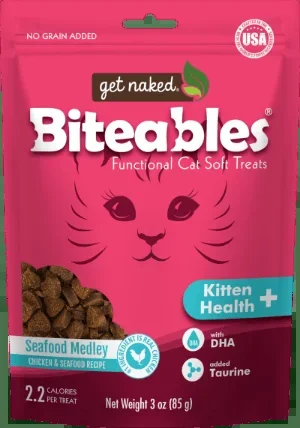 Get Naked® Biteables® Kitten Health+ Functional Soft Treats Seafood Medley (3 Oz.)