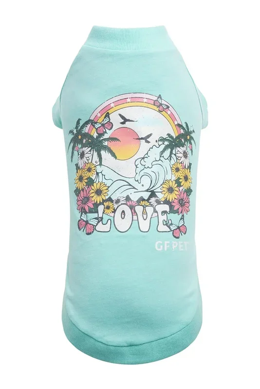 GF Pet Heather Aqua Graphic Tee