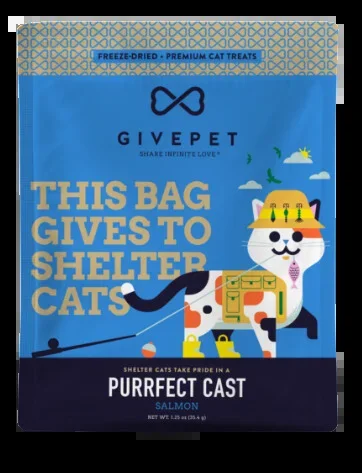 GivePet Grain Free Freeze-Dried Cat Treats Purrfect Cast Salmon