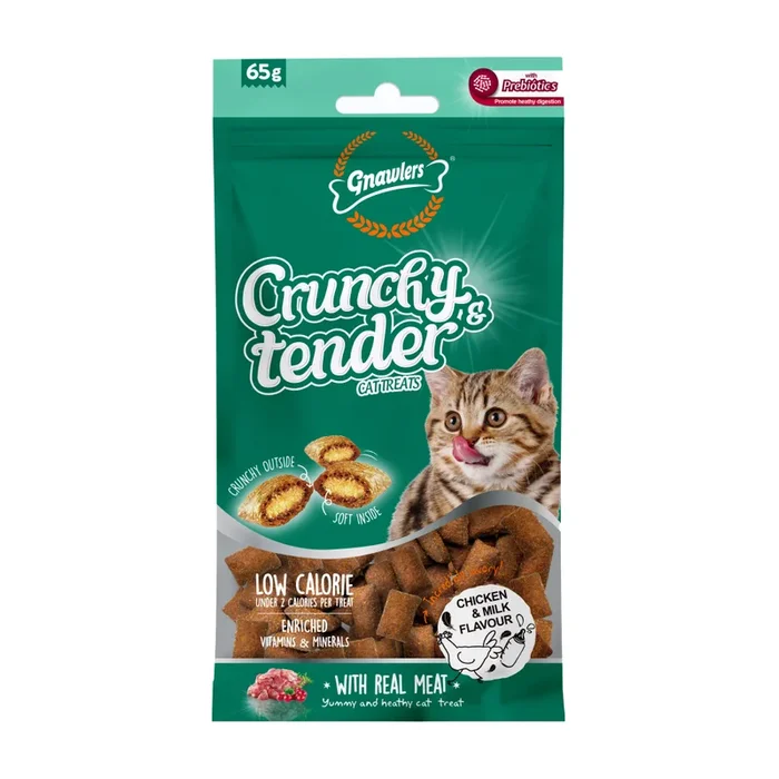 Gnawlers Crunchy Tender Chicken & Milk Cat Treats