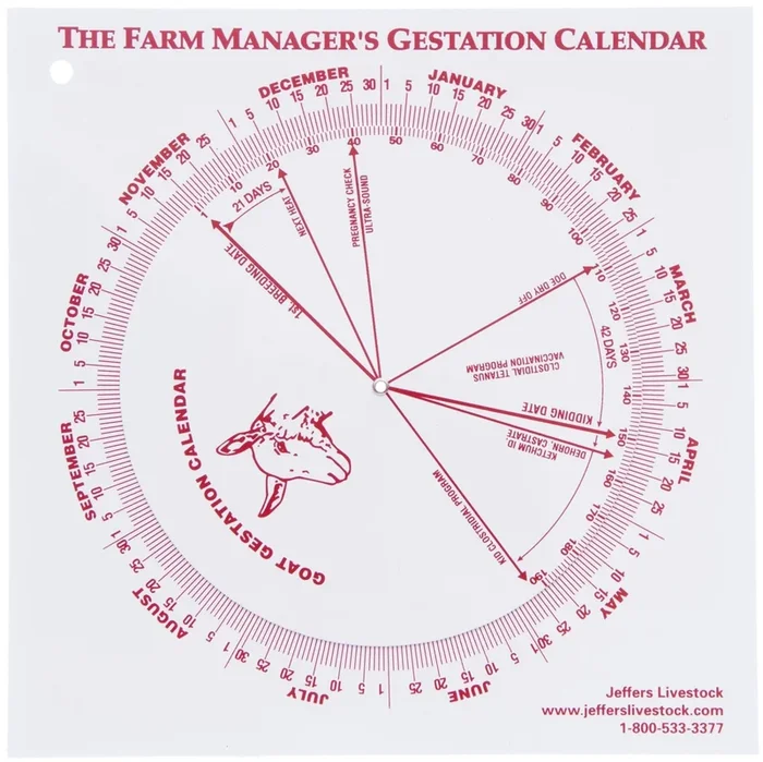 Goat Gestation Wheel