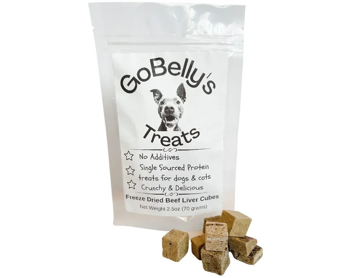 GoBelly’s Freeze-Dried Beef Liver Cubes – Premium USA Training Treat & Meal Topper