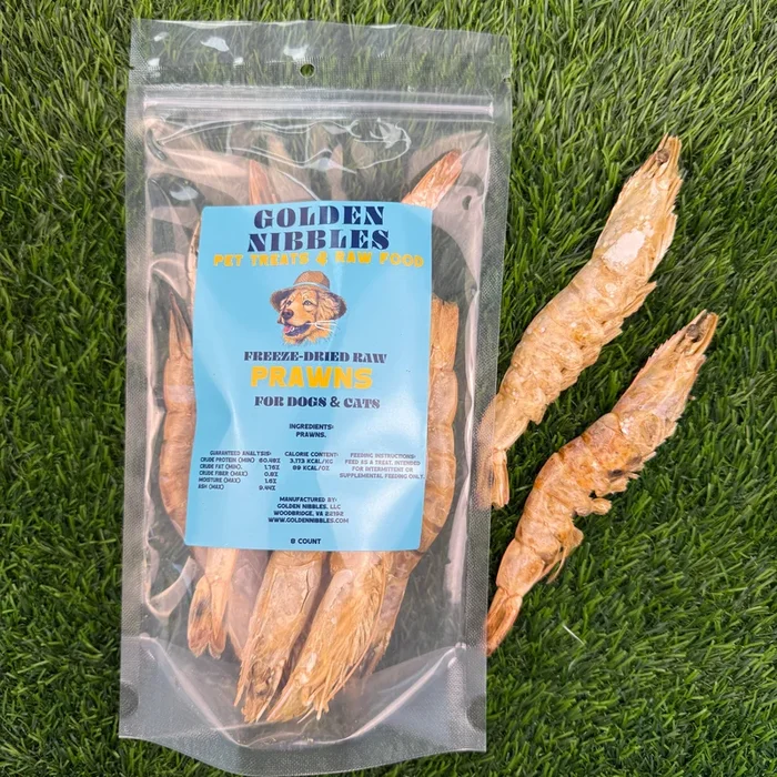 Golden Nibbles – Large Prawn/Shrimp – Single Freeze-Dried