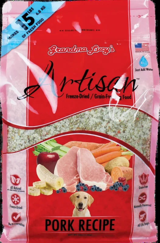 Grandma Lucy’s Artisan Grain Free Pork Freeze Dried Dog Food