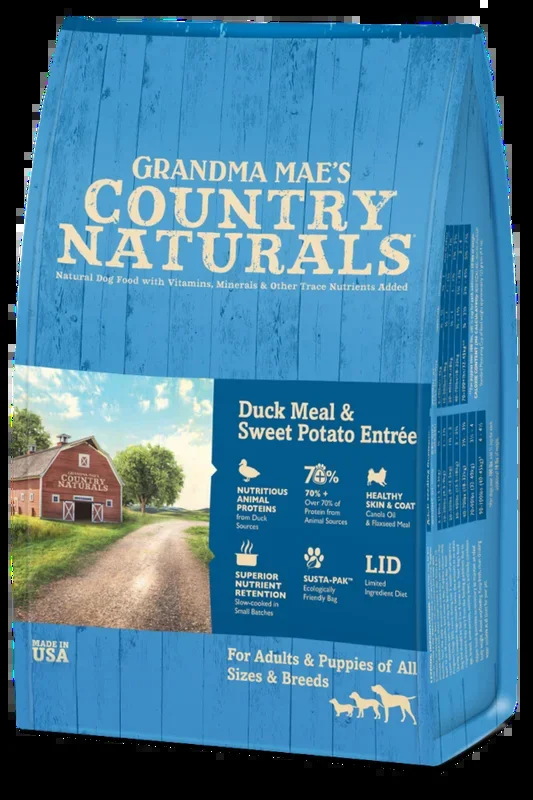 Grandma Mae’s Country Naturals Duck Meal & Sweet Potato Entrée Dog Food