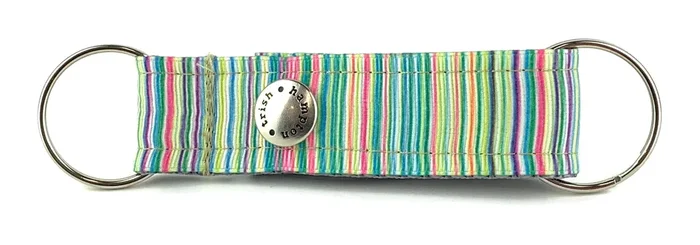 Green Candy Stripe Snappy Keychain – 611