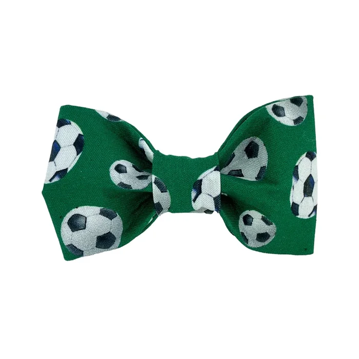 Green Soccer Ball Dog Bow Tie – 1032